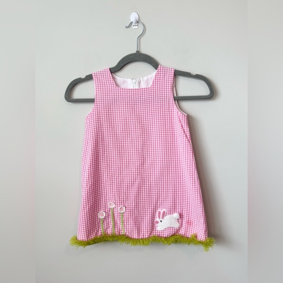 Cottontail originals Pink Gingham bunny Dress size 4 - Picture 1 of 4